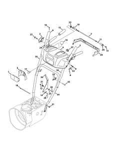 Handle Panel Diagram and Parts List for 2X524WE (31AM63SR710-31AM63SR713-31AM63SR756)(2014) Cub Cadet Snow Blower